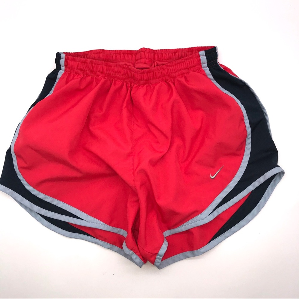 Nike Women's Athletic Shorts Red with Black Trim